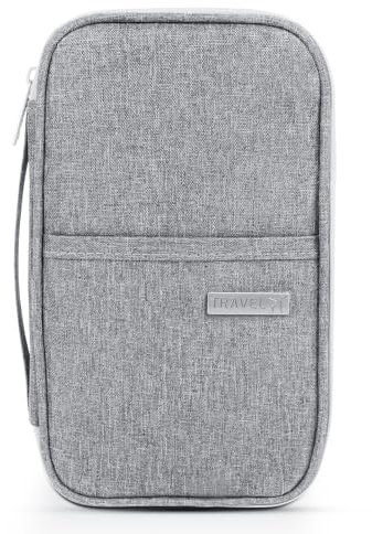 Aucuu Portefeuille Passeport Familial, Portefeuille et Étui de Voyage, Etanche Organisateur de Documents de Voyage, Portefeuille de Voyage Portable pour Passeports, Cash, ID Cartes - S