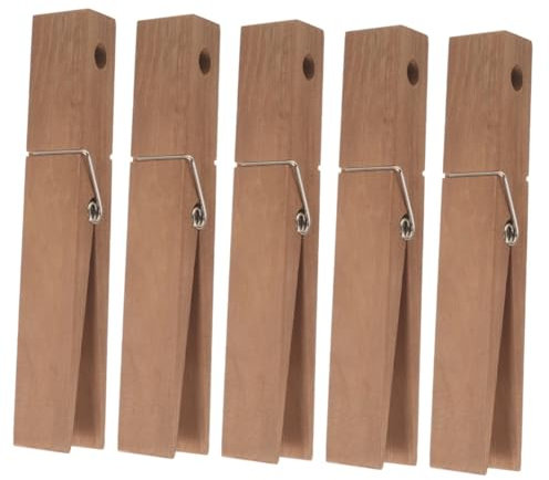 Alipis 5 Pz Porta Asciugamani Da Bagno Portasciugamani Gigante Con Molletta Mollette Extra Large Porta Molletta Da Bucato Vestiti Pesanti Clip Di Fissaggio Per Asciugamani Di Legno