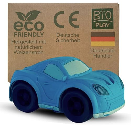 BIOPLAY® Spielzeugrennauto McLaren Style | Bio Kunststoff | Nachhaltiges Spielzeug ab 18 Monate für Jungen und Mädchen | Indoor und Outdoor