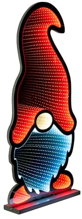 Star-Max LED Weihnachtswichtel mit Infinity Effekt, Weihnachtsdekoration für Innenbereiche, beidseitig beleuchtet, inkl. Timerfunktion, 3m Zuleitung und Standsockel, 233 LEDs, 43,5x10x89cm