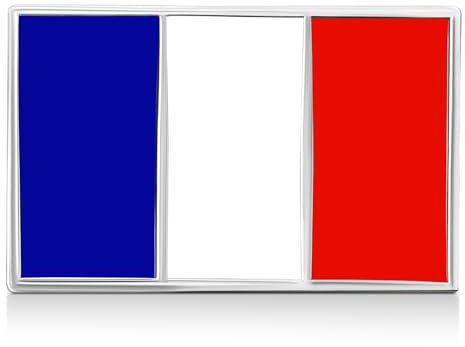 Pin's Drapeau Français | Pins France Bleu Blanc Rouge pour Hommes rectangle Drapeau | Pin Tricolore Argenté écusson Broche Drapeau National