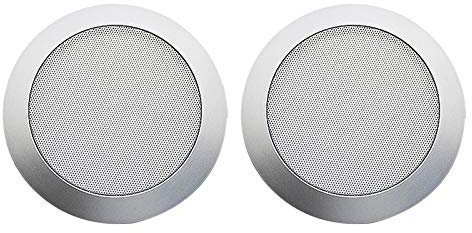 Fangxuee Decken Lautsprecher Gitter, 4 Decken Eingebettetes Audio Lautsprecher Gitter (Silber)