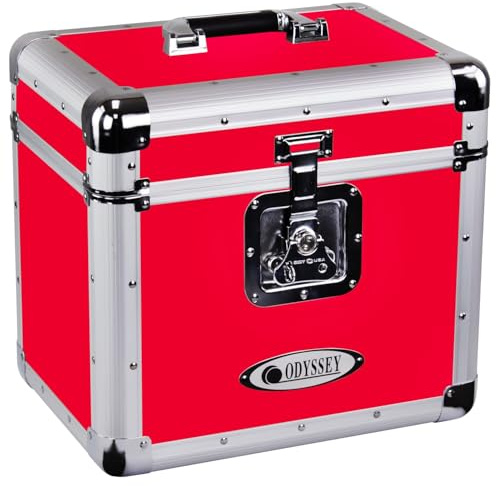 Odyssey Vintage Series Hot Rod Red 12 Vinyl Records or LP Case, Holds 70 PCS