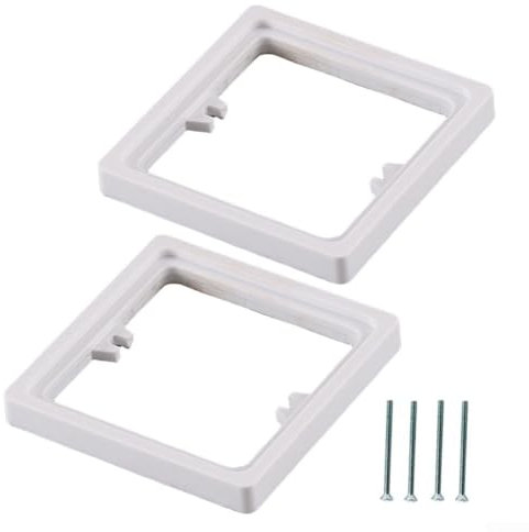 Solaughguy Square Spacers for Light Switch, Single Socket Spacer, 1 Gang Square Spacer Box Frame with Screws for Single Light Switch Cover Plates Light Switch Cover Plates(White)