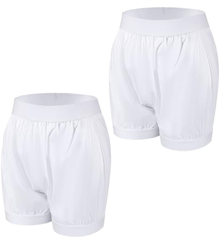 Carer 2 Stück Inkontinenz-Auslaufsichere Unterwäsche Boxershorts für Erwachsene Plastik-Windelhülle Waschbare Wiederverwendbare Wasserdichte Inkontinenzunterwäsche Boxershorts Unisex Weiß Größe XL