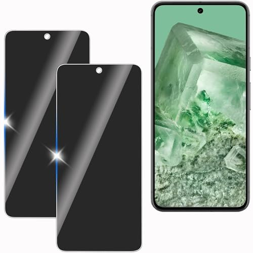 KULAIKE 2 Stück Sichtschutz für Google Pixel 8, Anti-Spähen Privatsphäre Schutzfolie,Anti-Spy Panzer Schutz Glas Folie,Blickschutzfolie, 9H Härte, Anti-Kratzer, Stoßfest