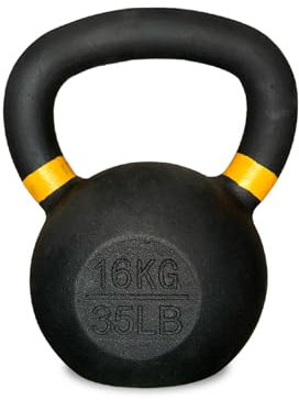Kettlebells Weights Cast Iron Single Kettle Bell Weight Strength Training Equipment, Bodybuilding, Gym Workout, Fitness, And Exercise for Men & Women (16KG Single)