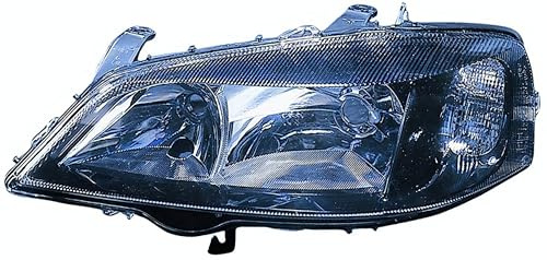 PROPOSTEONLINE Scheinwerfer hergestellt für Opel Astra G 2001 links H7 Halogen pred. elektrische Reg.c/Blinker schwarze Parabole 93175723