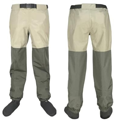 YXADGML Hip Waders Trampolieri da Pesca a Mosca Pantaloni da trampoliere for Pesci Tute a 3 Strati Abiti Impermeabili Trampolieri Morbidi Stivale Traspirante(XL)
