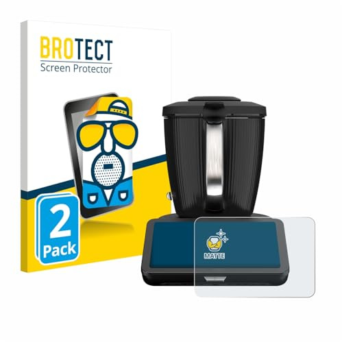 BROTECT Schutzfolie für Vorwerk Bimby TM7 | 2 Stück Entspiegelnder Displayschutz Made in Germany Matte Displayschutz-Folie Anti-Reflex Anti-Fingerprint Einfache Montage