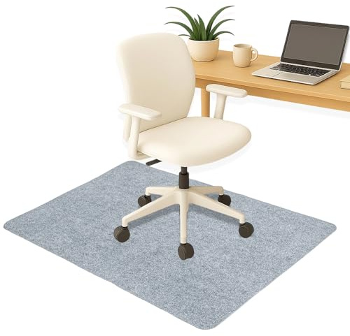Bürostuhl Unterlage 140x90cm - Premium Bodenschutzmatte für Parkett & Hartböden - Kratzfeste Stuhlmatte mit Anti-Rutsch Design (Hellgrau 140 x 90cm)