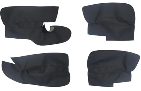 YHQKJ pour Golf 5 MK5 2005-2010 3 Porte(LHD) Intérieur Autocollant de Couverture de Panneau D'Accoudoir de Poignée Porte Voiture en Cuir Microfibre,C/4pcs