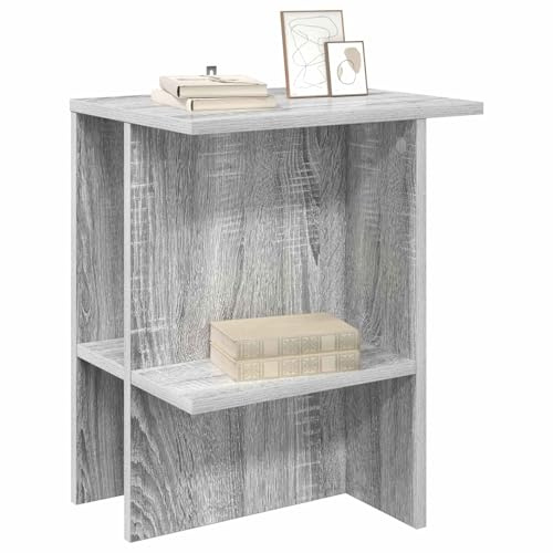 vidaXL Couchtisch 2 pcs Graues Sonoma 40 x 30 x 49 cm Holzwerkstoff, Moderner Tisch, praktische Ablage, stylischer Kaffee, Platz für Alles, minimalistischer Wohnraum-Hit