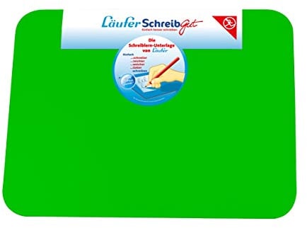 Läufer 30912 SchreibGut Schreibtischunterlage zum Schreiben lernen, für den perfekten Schulanfang, Zubehör für Kinderschreibtisch, rutschfest und abwischbar, grün
