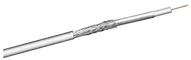 Goobay 67088 SAT Koaxialkabel Satellitenkabel 100 dB / Antennenkabel 500m / 2fach geschirmt / Kabelfernsehen HDTV - DVB-T - DVB-S Fernsehkabel / Class A Kupfer Koax Kabel / Weiß / 500m