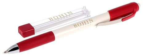Bohin - Blanc Extra Fin Craie Crayon avec Recharge - 1 Ensemble