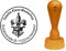 Stempel Adressenstempel « KÖNIGSLILIE » Durchmesser ca. Ø 40 mm - mit persönlicher Adresse und Motiv - Wappen König Lilie Symbol