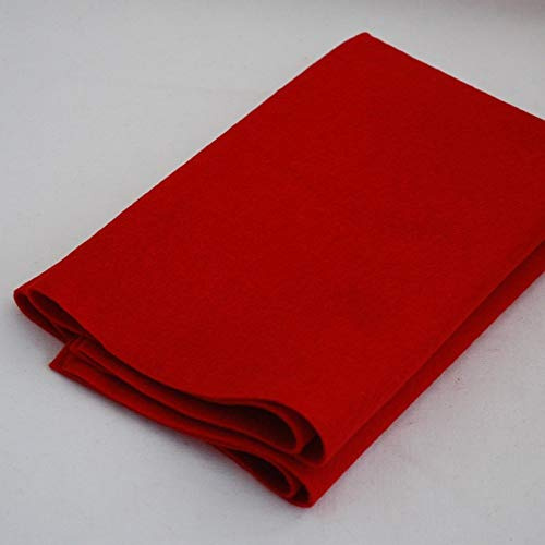 100% Pure Wool Felt Fabric - 1mm Thick - Red - 40cm x 50cm