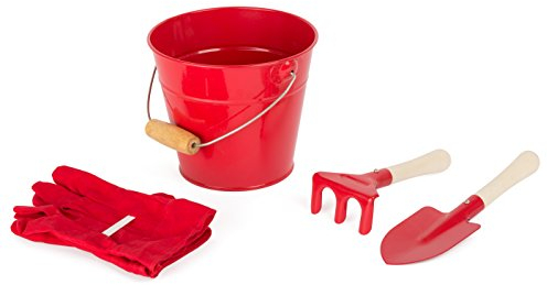 small foot Kleine Gartenhelfer mit Eimer, Gartenhelfer-Set für kleine Gärtner, umfangreiches Zubehör, Art.-Nr. 10837