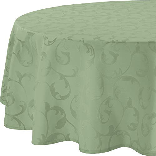 Erwin Müller Tischdecke Greven abwaschbar grün Größe oval: 140x190 cm