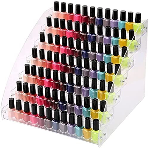 GOTOTOP Nagellack-Regal, haltbarer Nagellack-Organizer, Acryl, Kosmetik, Make-up, Lack, Organizer, Schrank (Sieben Ebenen)