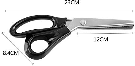 Zackenschere Stoff Dekorative Runde/Dreieckkante Schere Behandelt Professionelle Schneiderei Schere Clipper Ideal für Stoffe Auskleidungen Leder und Kunsthandwerk (3 4 5 7 mm) (3 mm)