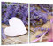 Herdabdeckplatte Ceran 60x52 Lavendel Violett Blumen Abdeckung Glas Universal 2x30x52 cm