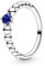 Pandora Sterling silver ring with royal blue crystal