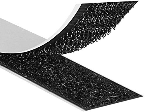 KLEBESHOP24 Acrylat Klettband-Set selbstklebend, 30 mm x 3 m, schwarz | Klettband für Außenbereich, mit Acrylat-Klebstoff, hitzebeständig, UV-beständig