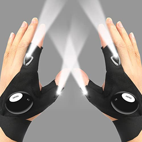Chizea LED Handschuhe, freihändige Lichter, Coole Gadgets zum Angeln, Reparieren, Laufen, Camping, Grillen, Geburtstagsgeschenk für Vater, Ehemann, Freund