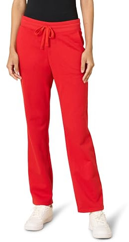 Amazon Essentials Women's Straight Leg Sweatpants with Drawstring for Women, Fleece – (Available in Plus Size), Red, XXL