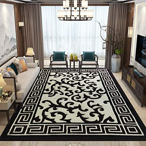 JUBANGLIAN Style Chinois Simple Pleine Laine à la Main Tapis hôtel école Salon Chambre Table Basse Salle d'étude(4,140×200cm)