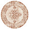 FRAAI | Home & Living Teppich Vintage Rund - Spring Ethnic Creme Terra - Polypropylen - Kurzflor - Vintage - Boho, Orientalisch - Wohnzimmer, Esszimmer, Schlafzimmer - Carpet