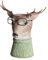 Fenteer Niedlicher Blumentopf Tier Harz Sukkulenten Pflanzer Schreibtisch Ornament, Dekorative Blumenvase Tierkopf Statue Figurine für Schule, Blumenladen, Hirsch