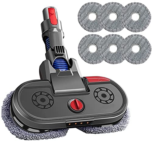 Wet and Dry Spray Electric Mop Head For Dyson Vacuum V7 V8 V10 V11 Vacuum Cleaner, Brush Head with Water Tank, 6 Mop Cloth