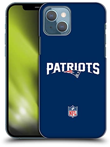 Head Case Designs Offizielle NFL Einfarbig New England Patriots Logo Harte Rueckseiten Handyhülle Hülle Huelle kompatibel mit Apple iPhone 13
