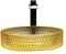 SXLSZ Waschbecken Badezimmer Ausgussbecken Glaswaschbecken Bad Waschbecken Aufsatz Rund, 16 Zoll * 16 Zoll Handwaschbecken G?ste Wc Top-Hellgelb mit Wasserhahn
