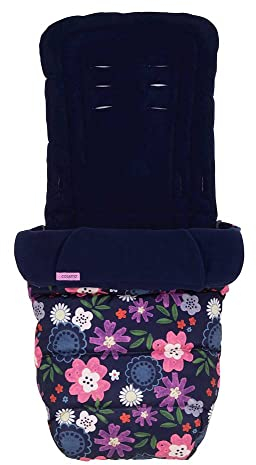 Cosatto Universal Fußsack - Kuschelige Zehen, Ganzjahres-Luxus Gesteppter Kinderwagen, Kinderwagen, Kinderwagen-Liner, waschbar, mit Kängurutuch für Hände, Dalloway