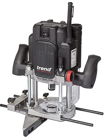 Trend T12EK 2300W 12mm Oberfräse mit variabler Geschwindigkeit 230V EU, 80mm Eintauchtiefe, Perfekt für Schlosseinbau, Arbeitsplattenverbindungen und Holzprofilierung, T12EK/EURO