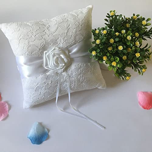 SPORTARC Ringkissen Romantische bunte Flecken Spitze Mesh Rose Ring Kissen Hochzeit Dekoration Qualität