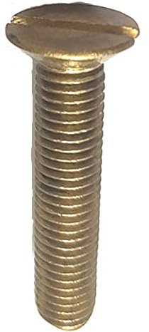 (10 Stück) Messing Word Schlitz Senkkopfschrauben, M5 x 8 mm für Befestigungselemente, feste mechanische