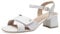 Tamaris COMFORT Damen Sandalen mit Absatz aus Leder mit verstellbarem Riemen, Weiß (White Nappa), 40 EU
