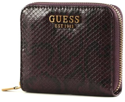 GUESS Laurel SLG Small Zip Around Wallet Plum