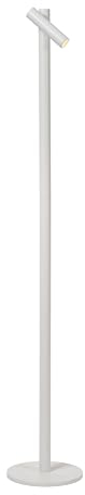 Lucide ANTRIM - wiederaufladbare Stehlampe Mit Leselampe - Akku/Batterie - LED Dim. - 1x2,2W 2700K - IP54 - Mit kabelloser Ladestation - Weiß