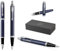 PARKER IM Core Füllfederhalter und Kugelschreiber mit Gravur | Premium Stift | Geschenkbox | schwarze Mine | personalisiertes Geschenk | Namen | graviert | Geburtstag (Matte Blue C.C.)