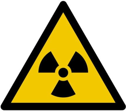 W003 - Gefahr radioaktive Materialien oder ionisierende Strahlung - Warnschild - Maße wählbar - Norm ISO 7010