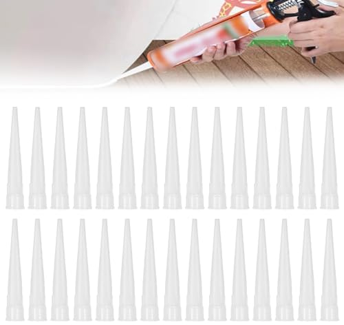 Ugelli in Silicone, Beccucci per Cartuccia in Silicone, 30 Gruppi Beccucci Silicone, Beccucci Per Cartuccia, Ugelli Per Pistola Silicone, Ugelli di Ricambio per Sigillante Adesivo