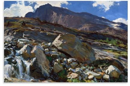 GAJUST Simplon Pass-Poster, Simplon Pass gemalt von John Singer Sargent im Jahr 1911, Leinwanddruck, Kunstposter, ungerahmt, 20 x 30 cm