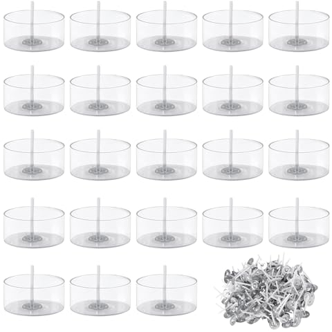 OMIGA Teelichthalter für Kerzen Gießen 50 Stück Kerzen Gläser mit 100 Dochte für Teelichter Diy kerzen Set für Hochzeitsdeko Tischdeko Geburtstag Valentinstag-Jubiläum 18 x 38 mm/30 ml