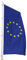 FBS Bandiera europea di alta qualità, con orlo cavo, per braccio, resistente alle intemperie, con orlo cavo, bandiera europea, resistente in poliestere, 155 g/m